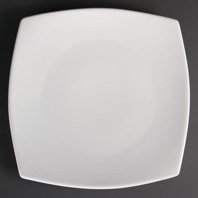 Olympia Whiteware Rounded Square Plates 305mm 6 Pack U172