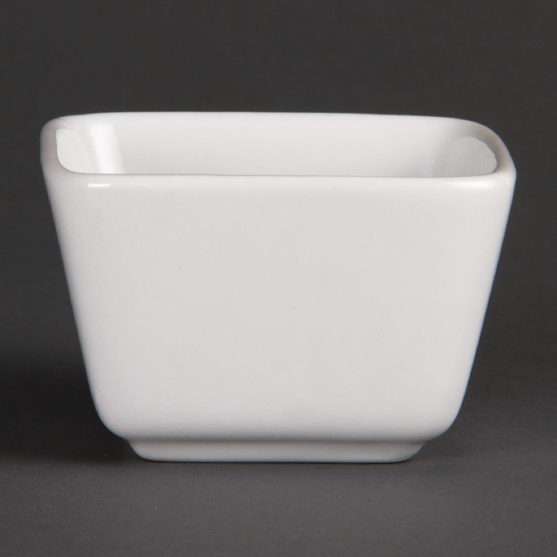 Olympia Whiteware Tall Square Mini Dishes 75mm 12 Pack U178