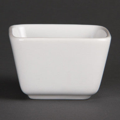 Olympia Whiteware Tall Square Mini Dishes 75mm 12 Pack U178