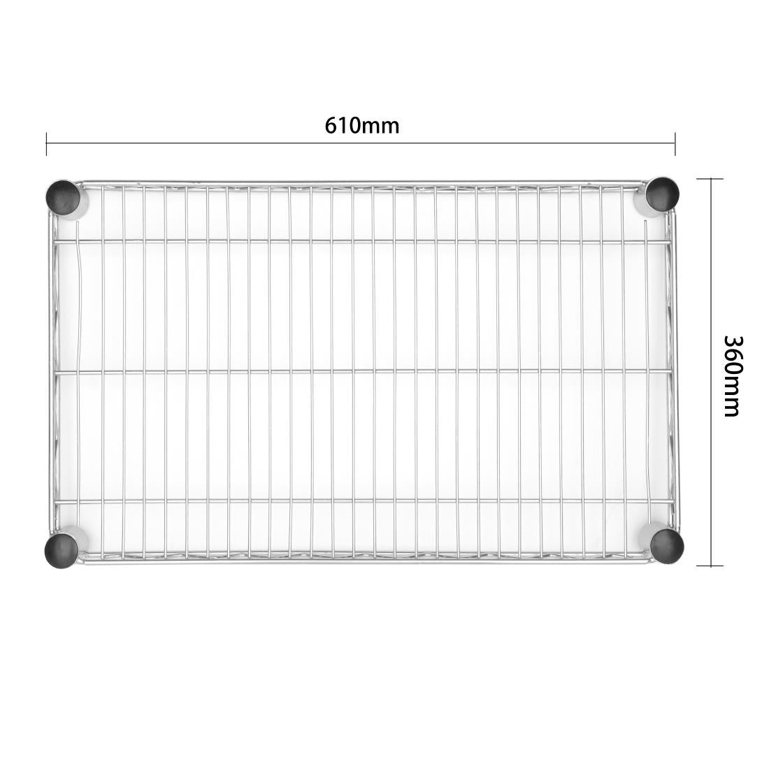 Vogue Steel Wire Wall Shelf 610mm U200