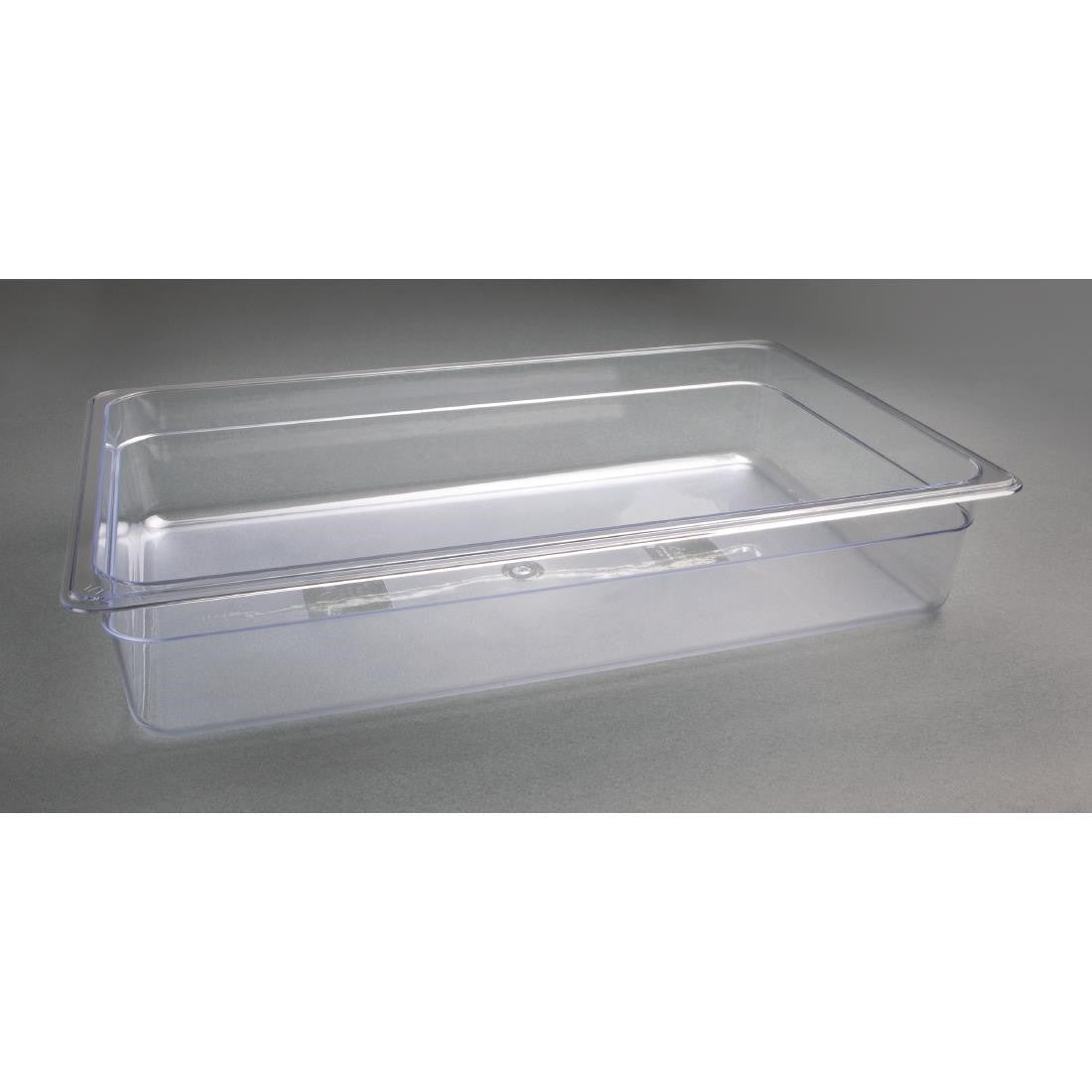 Vogue Polycarbonate 1/1 Gastronorm Container 100mm Clear U225