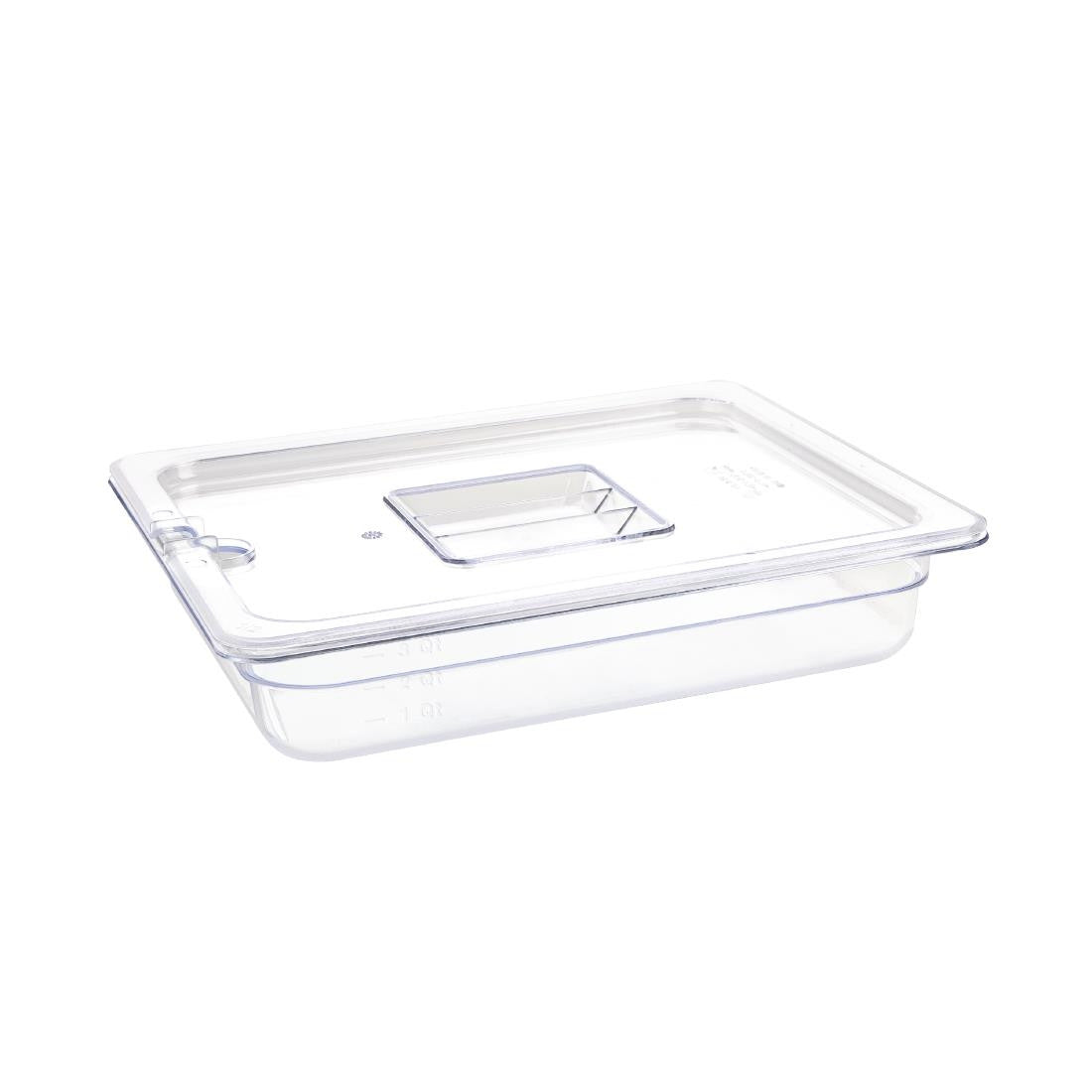 Vogue Polycarbonate 1/2 Gastronorm Container 65mm Clear U228