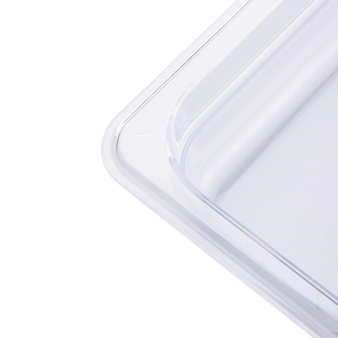 Vogue Polycarbonate 1/2 Gastronorm Container 65mm Clear U228