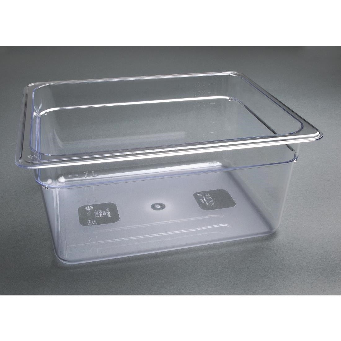 Vogue Polycarbonate 1/2 Gastronorm Container 150mm Clear U230