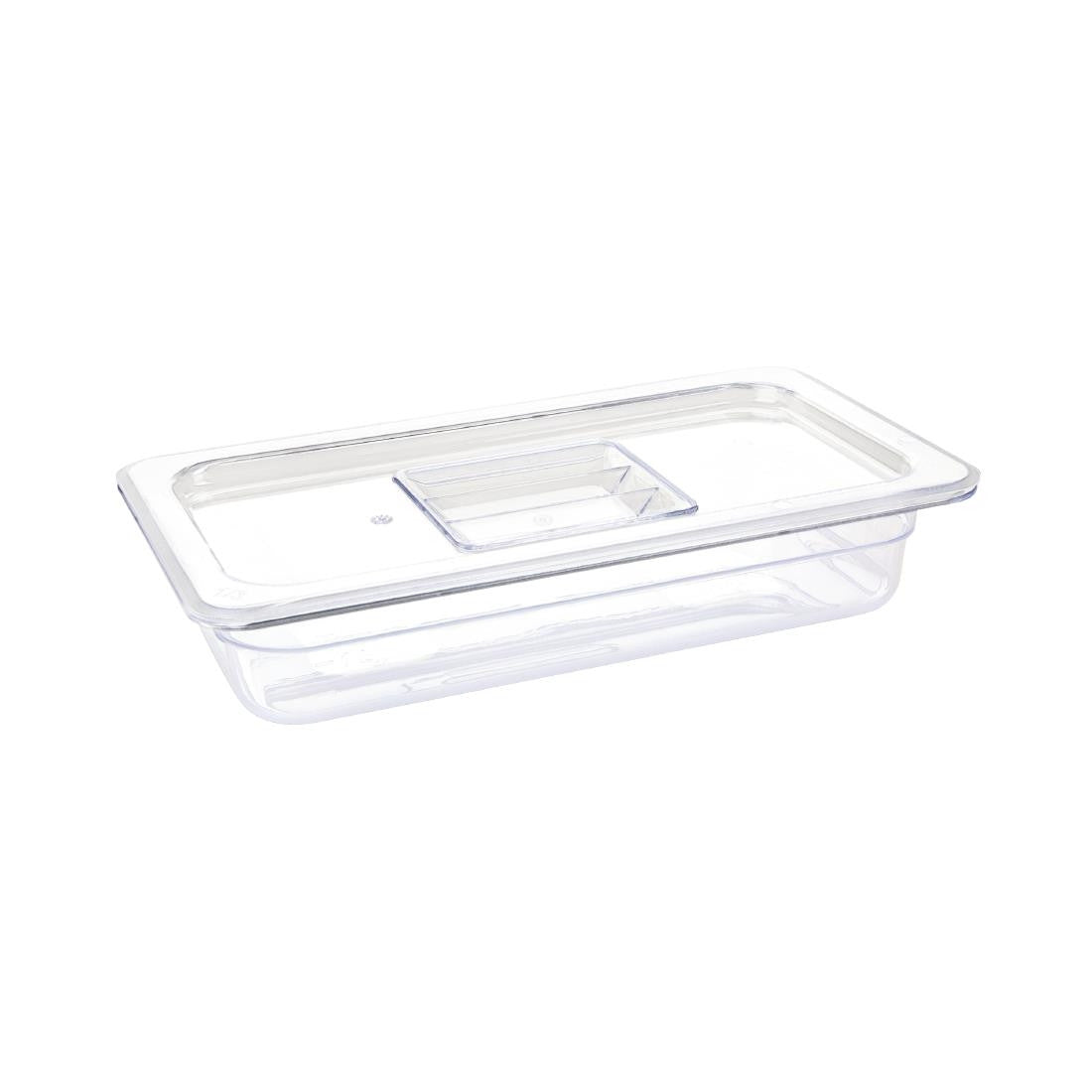 Vogue Polycarbonate 1/3 Gastronorm Container 65mm Clear U232