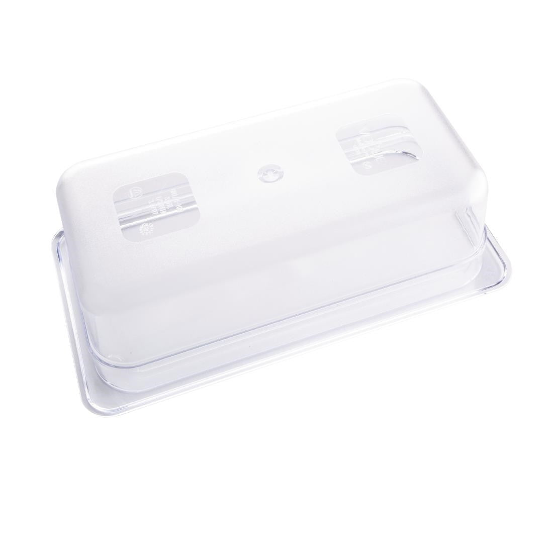 Vogue Polycarbonate 1/3 Gastronorm Container 100mm Clear U233
