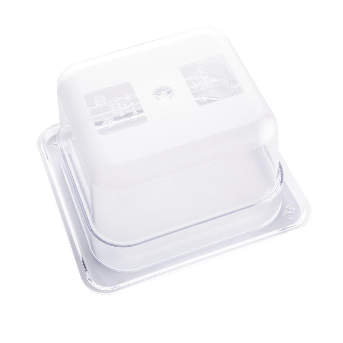 Vogue Polycarbonate 1/6 Gastronorm Container 100mm Clear U240