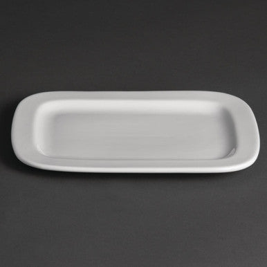 Olympia Whiteware Rounded Rectangular Plates 230mm 12 Pack U805