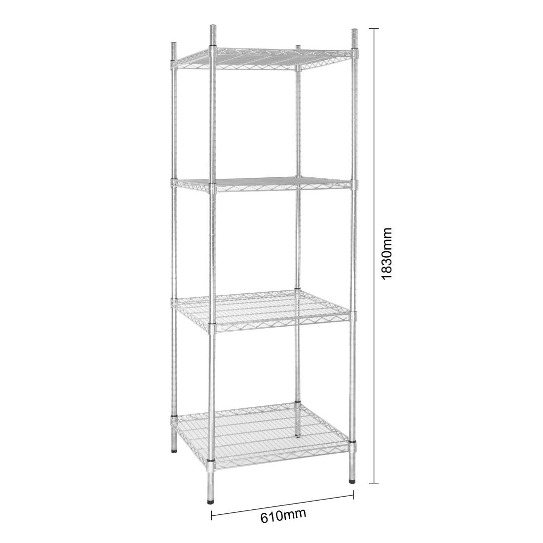 Vogue 4 Tier Wire Tower Unit 610x610mm U884