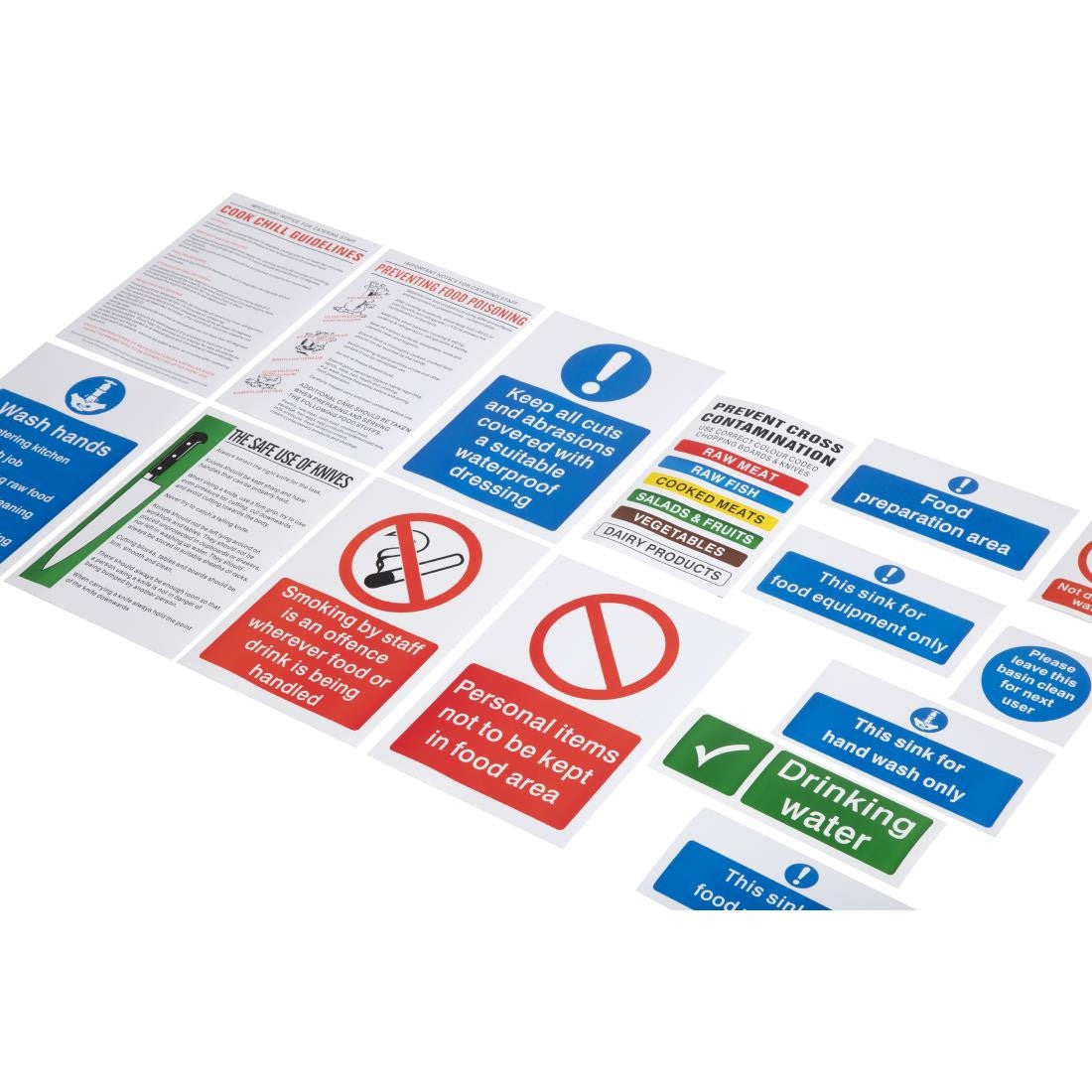 Vogue Food Preparation Sign Pack W192