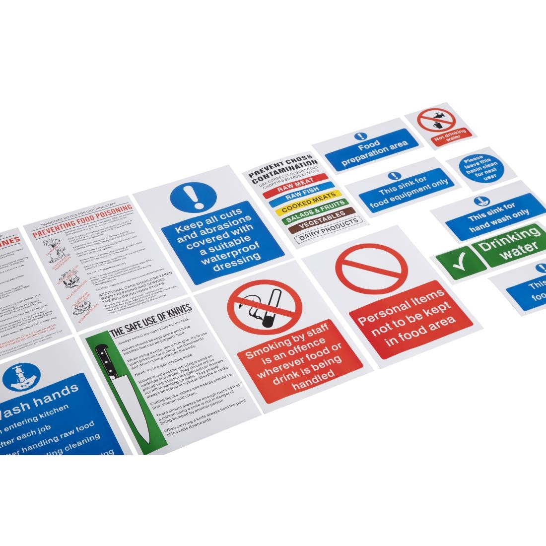 Vogue Food Preparation Sign Pack W192