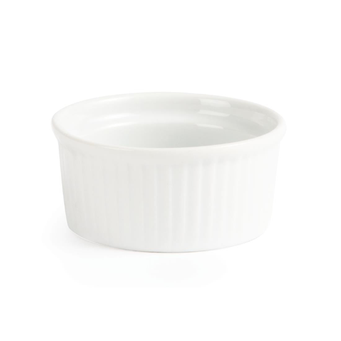 Olympia Whiteware Ramekins 80mm in a white background.