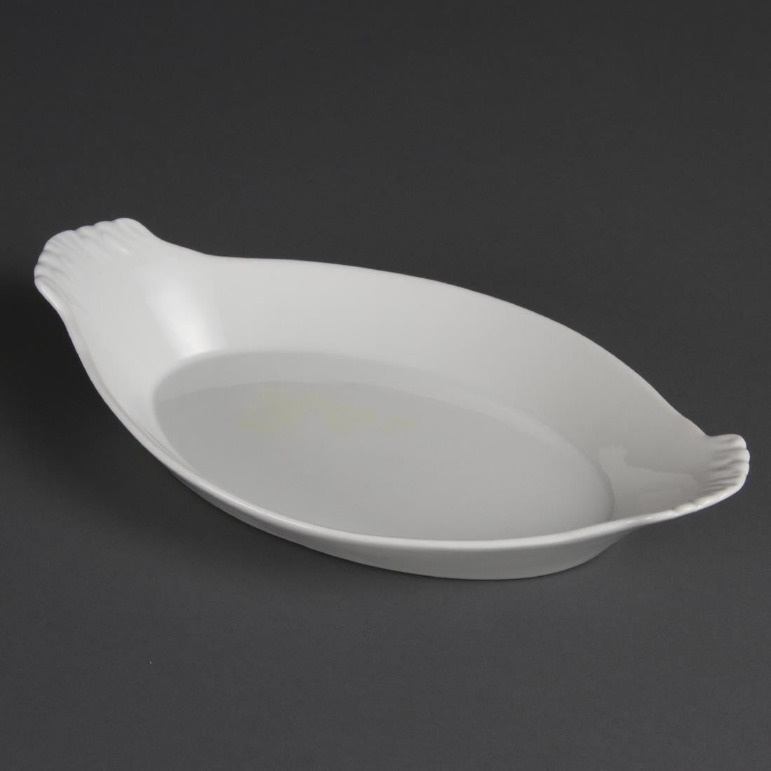 Olympia Whiteware Oval Eared Dishes 320x 177mm 6 Pack W423