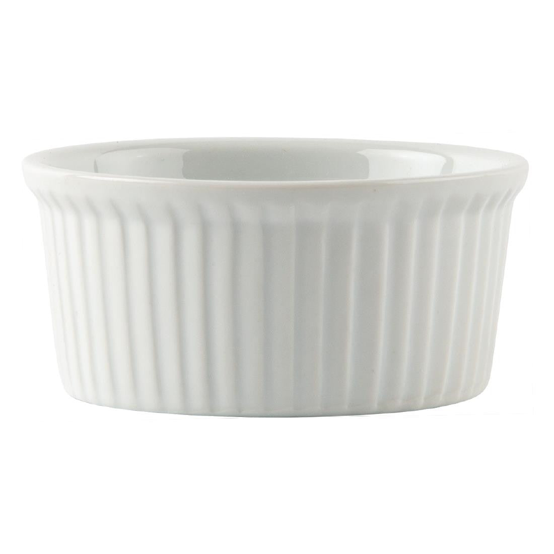 Side view of Olympia Whiteware Ramekins 85mm.