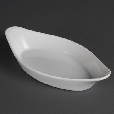 Olympia Whiteware Oval Eared Dishes 262mm 6 Pack W440