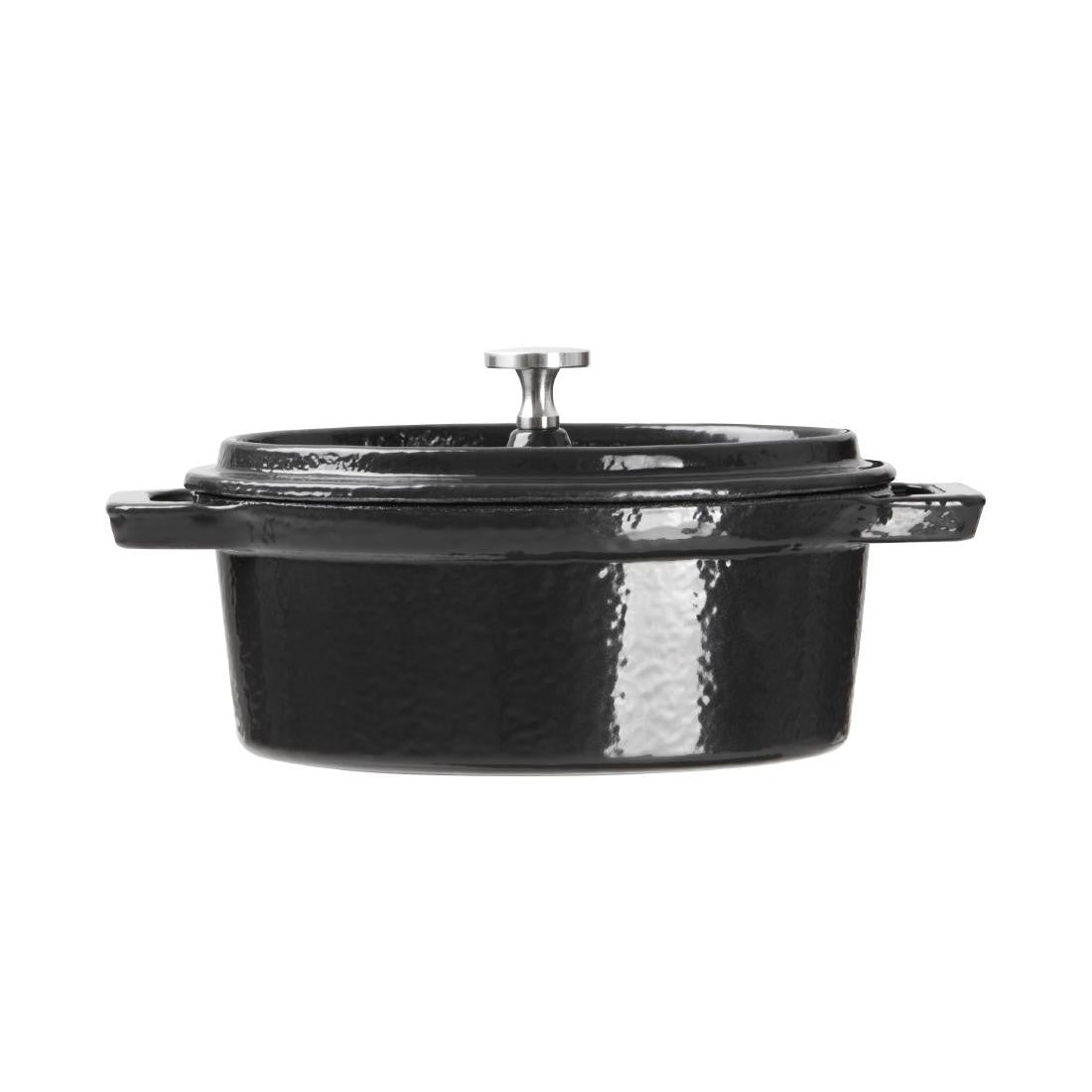 Vogue Cast Iron Oval Mini Pot Black Y264
