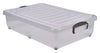 Storage Box 40L W/ Clip Handles On Wheels 4 Pack