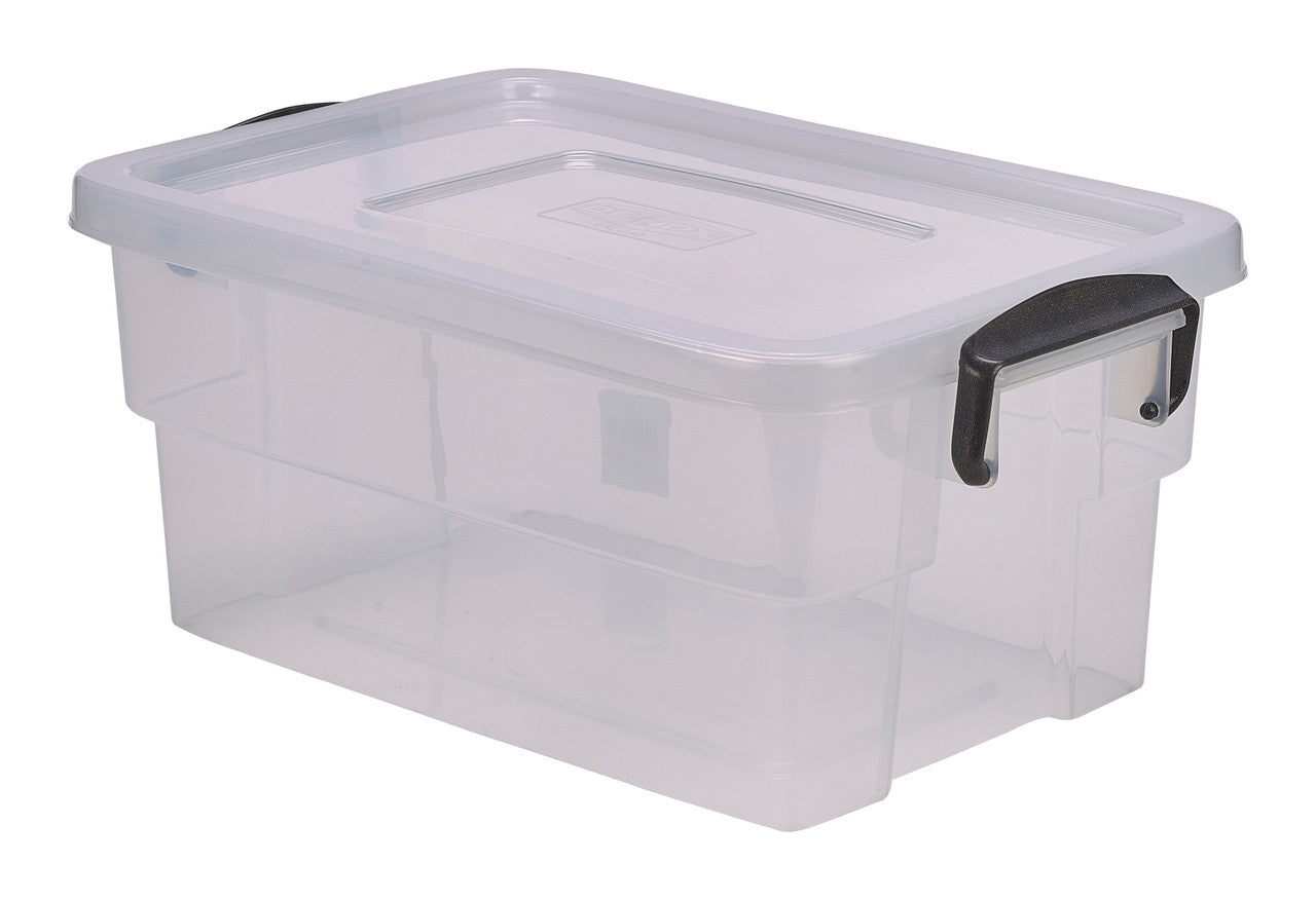 Storage Box 13L W/ Clip Handles 4 Pack