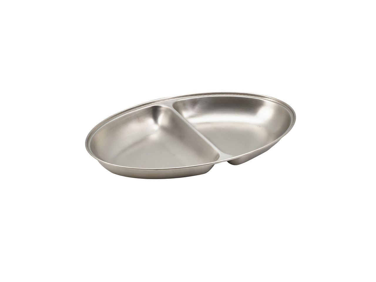 GenWare Stainless Steel Two Division Oval Vegetable Dish 35cm/14"