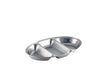 GenWare Stainless Steel Three Division Oval Vegetable Dish 35cm/14"