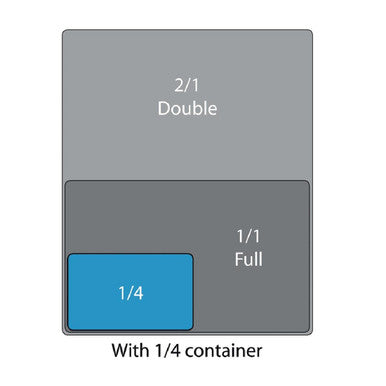 Vogue Polypropylene 1/4 Gastronorm Container with Lid 100mm (Pack of 4) GJ523