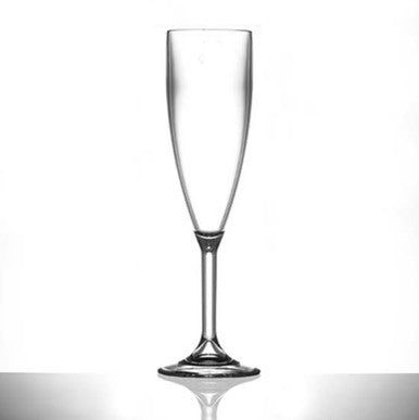 BBP Premium Polycarbonate Flute Glass 6.6oz/187ml 12 Pack