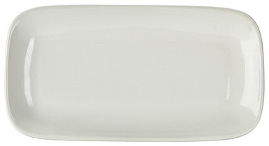 Genware Porcelain Rounded Rectangular Plate 35.5 x 19cm/14 x 7.5" 3 Pack
