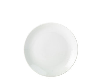 Genware Porcelain Coupe Plate 22cm/8.5" 6 Pack