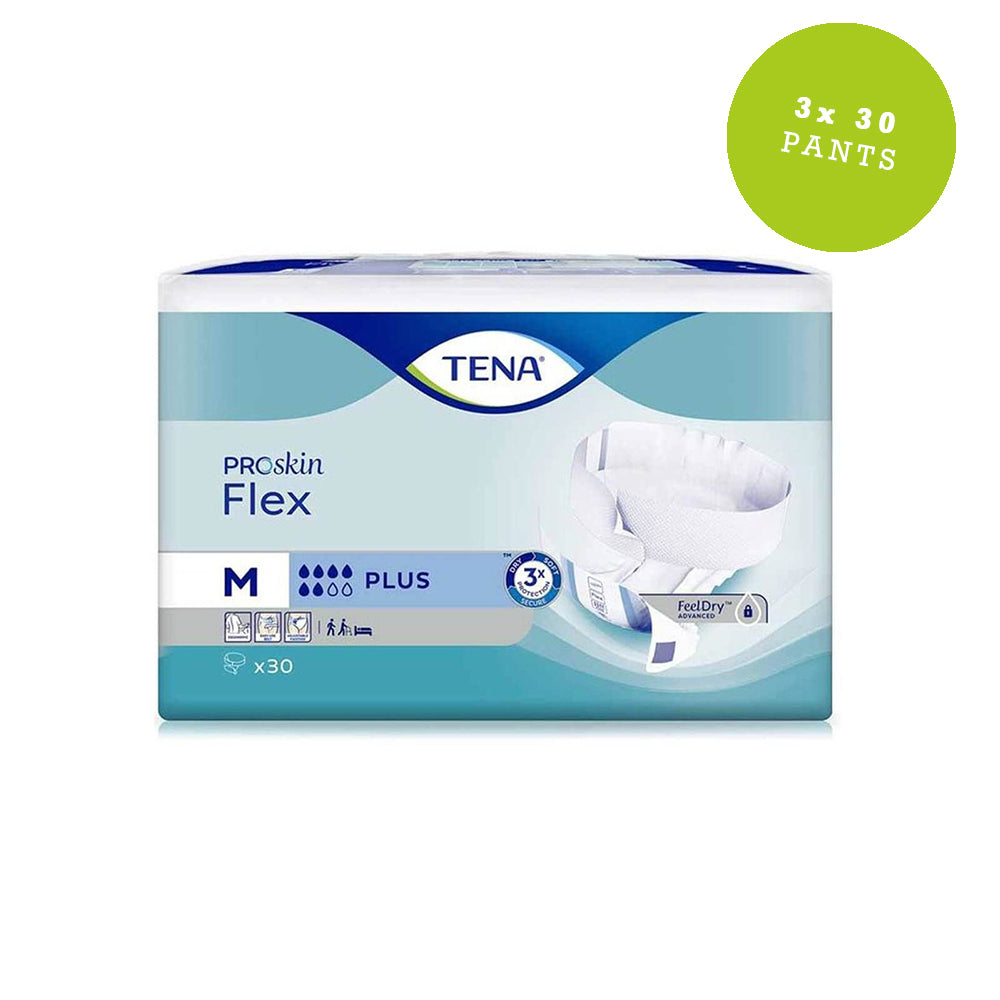 Tena 730431 Flex Plus Medium (1700 - 2100ML) Waist 71-102CM 30 Pack