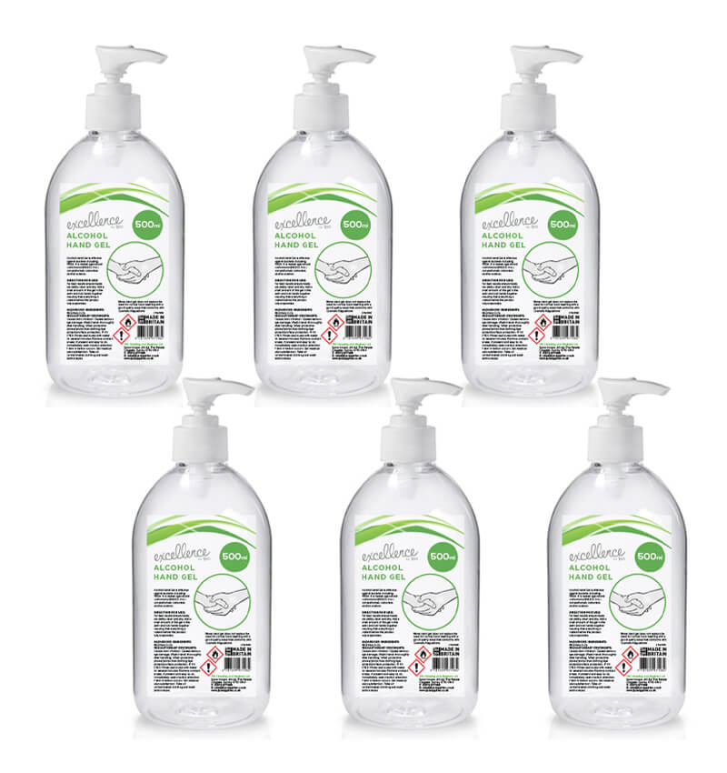 Excellence Alcohol Gel 500ml Pump Bottle