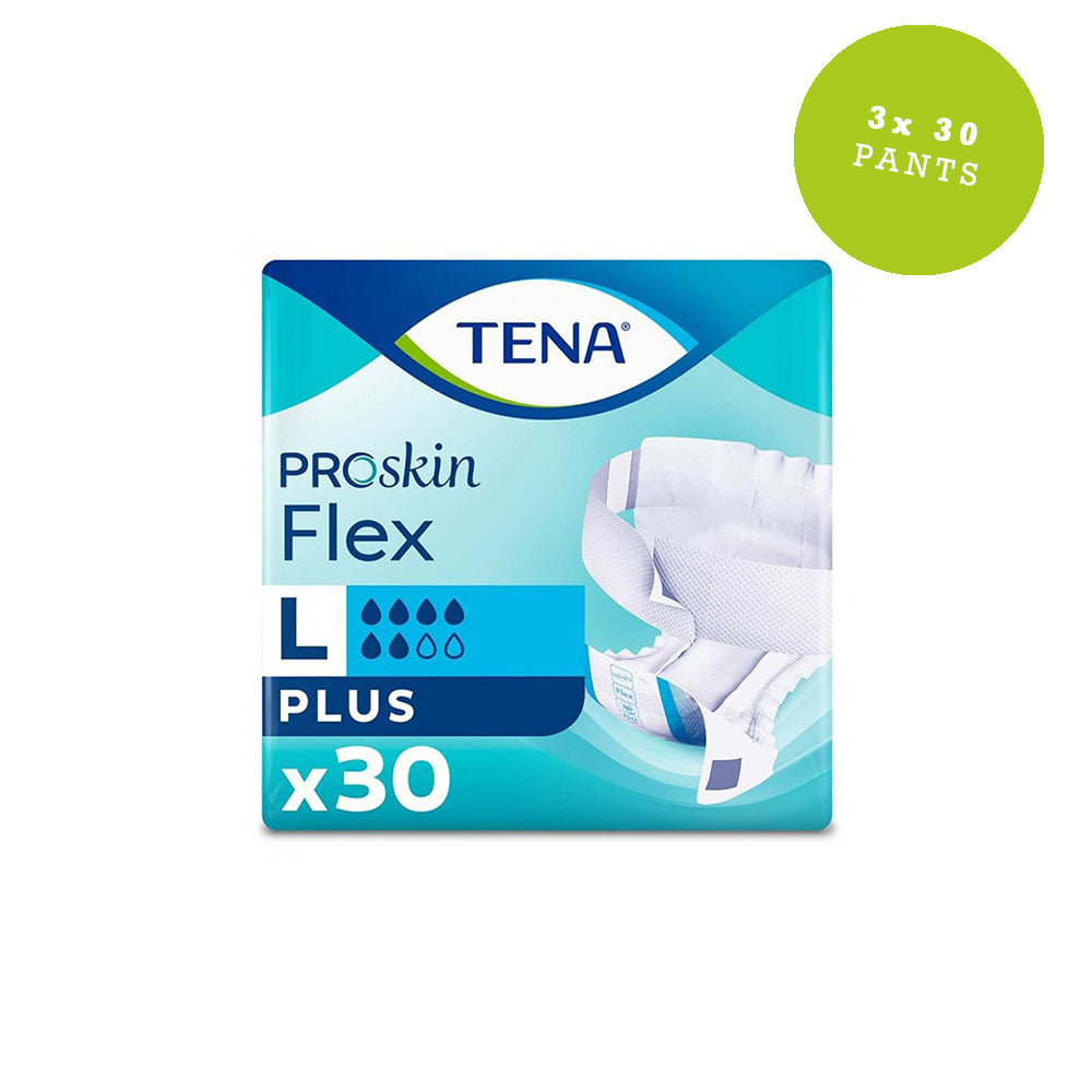 Tena 728599 Flex Plus Large (2100 - 2500ML) Waist 83-120cm 30 Pack