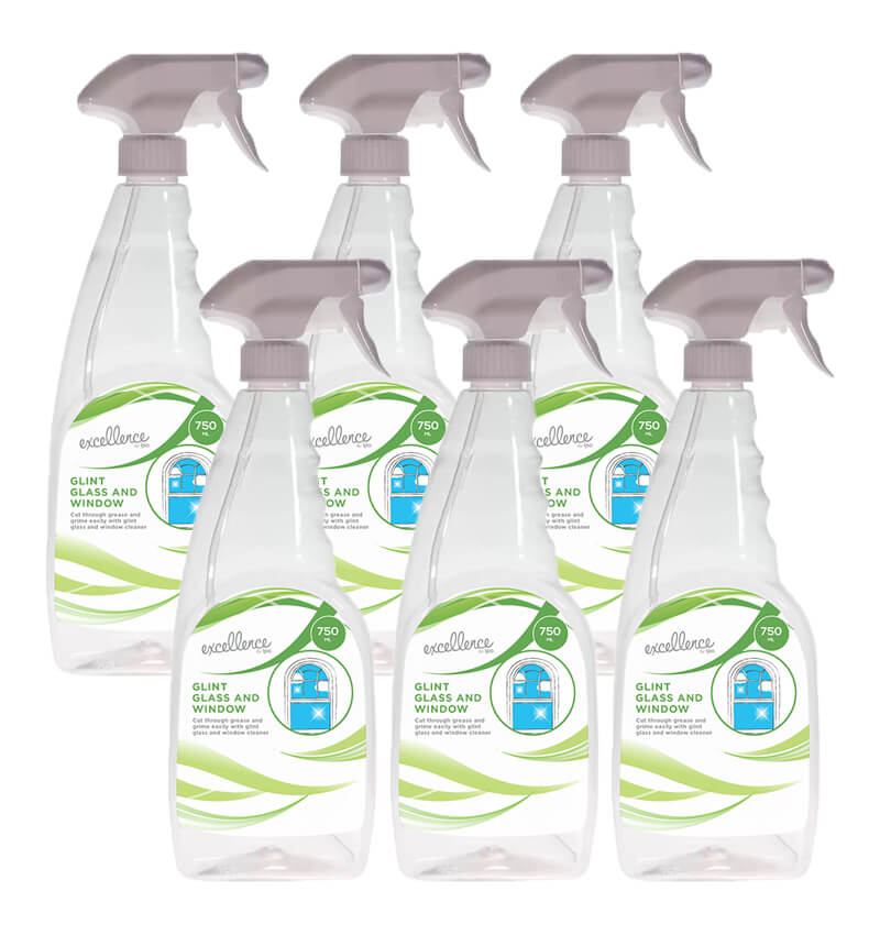 Excellence Glint Glass and Window Cleaner 750ml Ready To Use Trigger Bottles