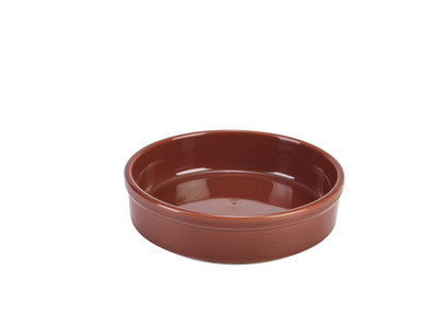 Genware Porcelain Terracotta Round Dish 13cm/5" 6 Pack