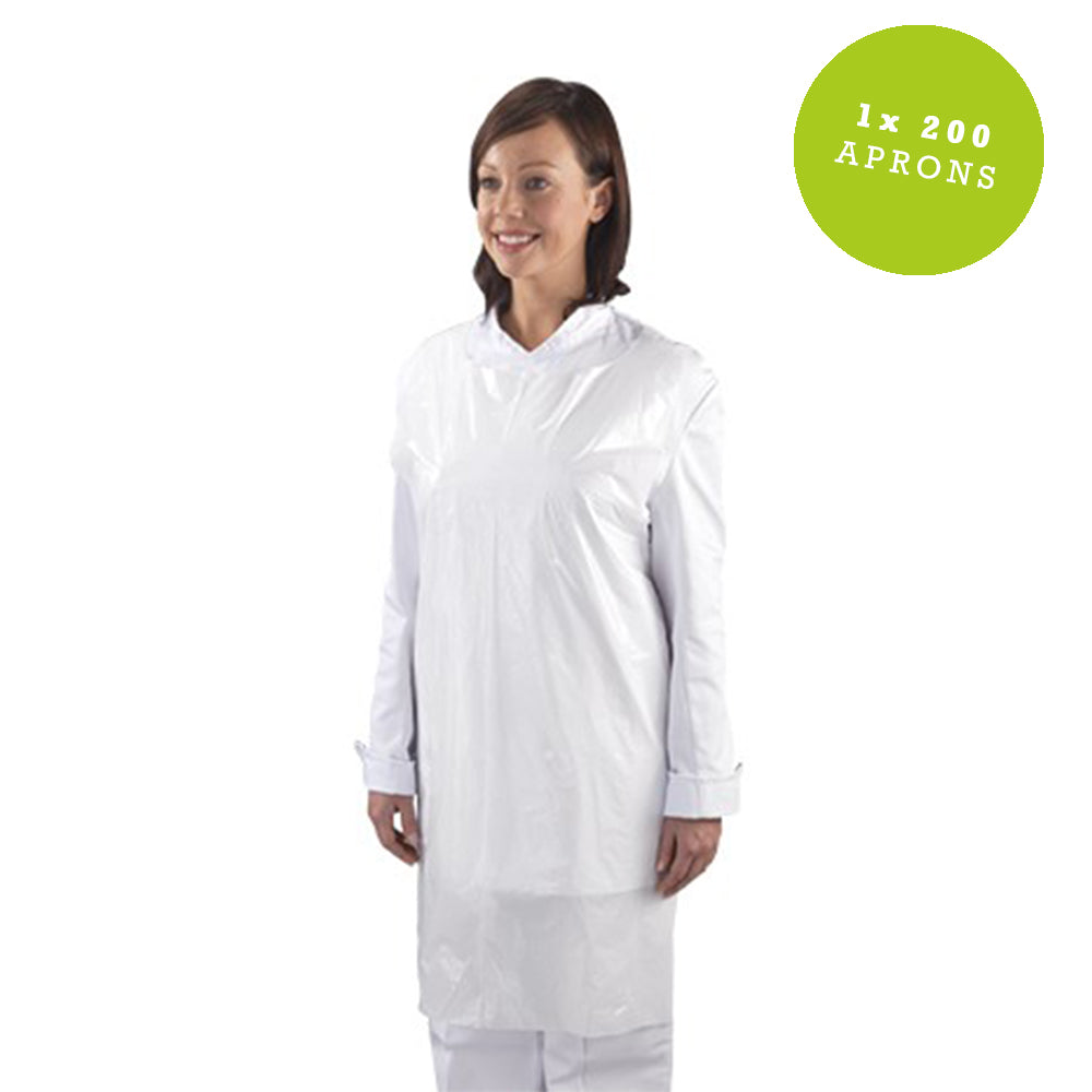 Disposable Economy Polythene Apron On A Roll 200 Pack