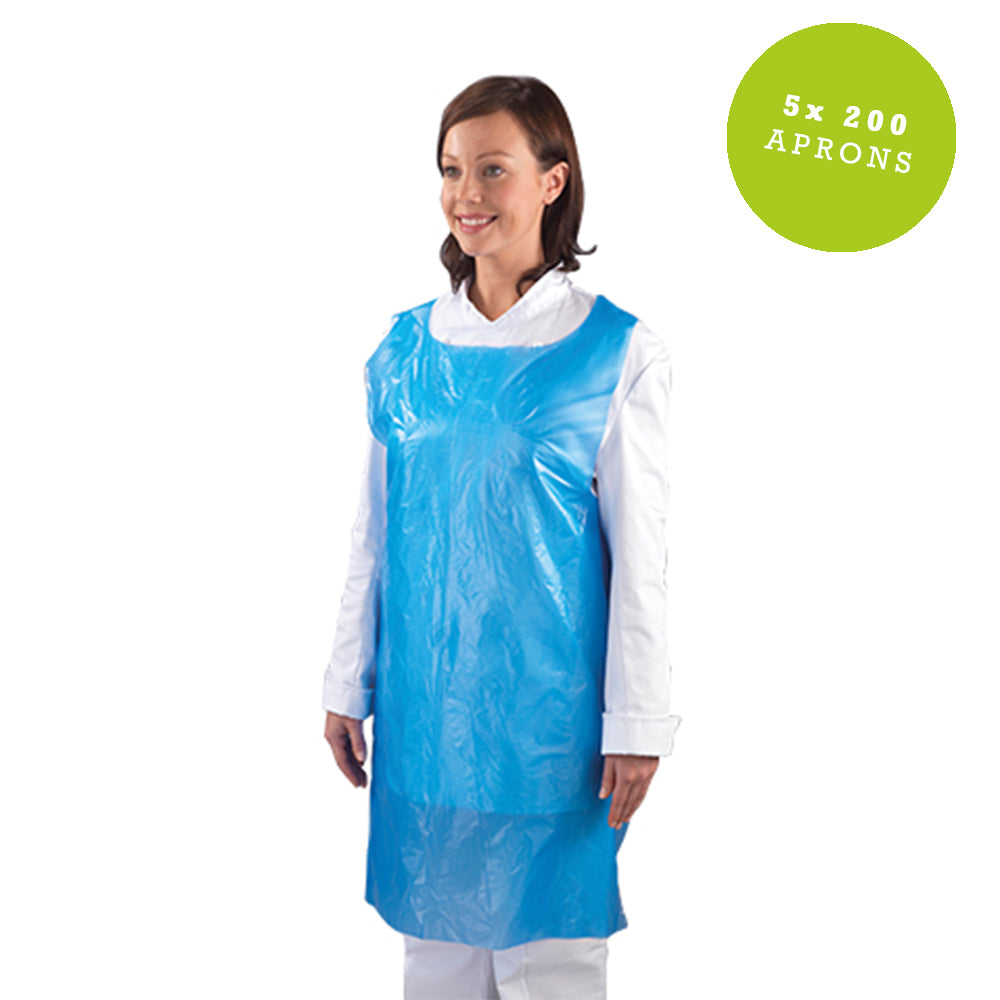 Disposable Economy Polythene Apron On A Roll 200 Pack