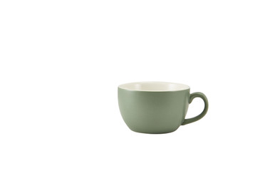 GenWare Porcelain Matt Sage Bowl Shaped Cup 25cl/8.75oz 6 Pack
