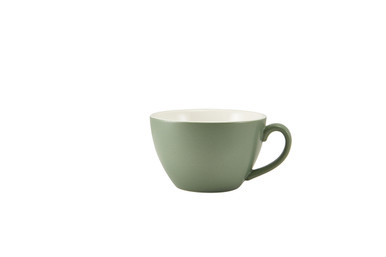 GenWare Porcelain Matt Sage Bowl Shaped Cup 34cl/12oz 6 Pack