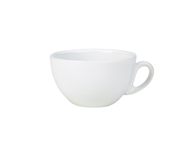 Genware Porcelain Italian Style Bowl Shaped Cup 28cl/10oz 6 Pack