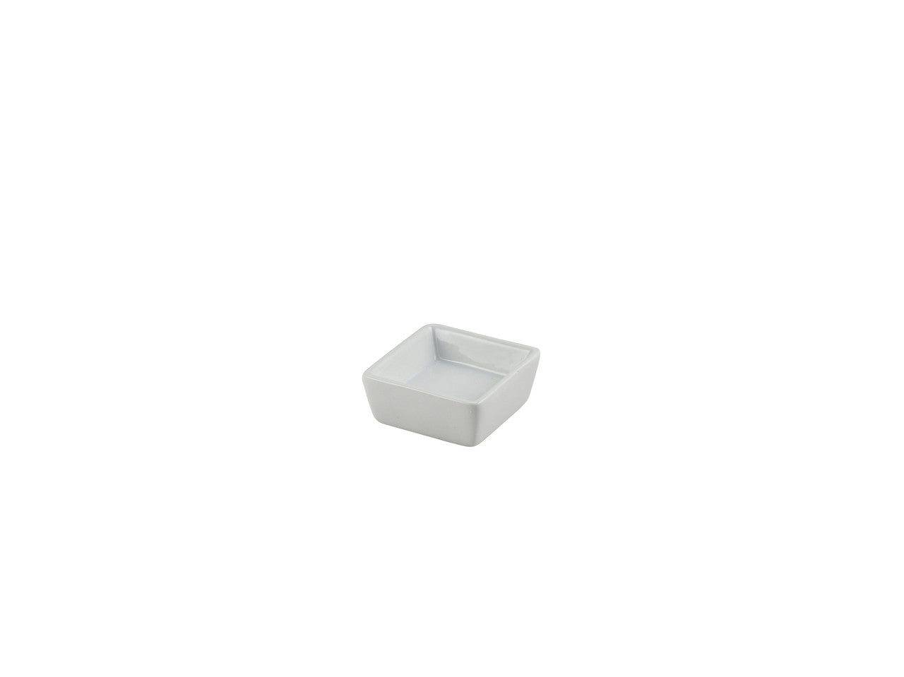 Genware Porcelain Square Dish 6.4 x 2.5cm/2.5 x 1" 12 Pack