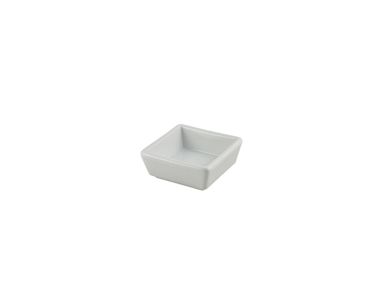 Genware Porcelain Square Dish 8.5 x 3.5cm/3.25 x 1.4" 6 Pack