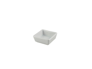 Genware Porcelain Square Dish 8.5 x 3.5cm/3.25 x 1.4" 6 Pack