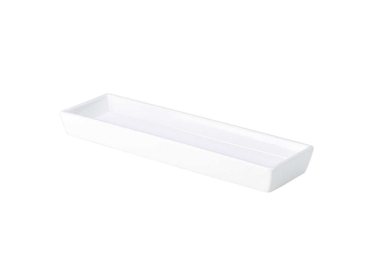 Genware Porcelain Rectangular Dish Holder 28 x 8cm/11 x 3.25" 6 Pack