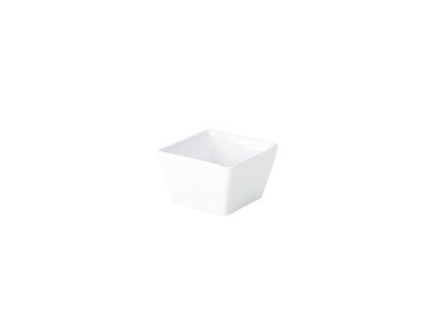 Genware Porcelain Square Dish 8.5 x 5.5cm/3.25 x 2.25" 6 Pack