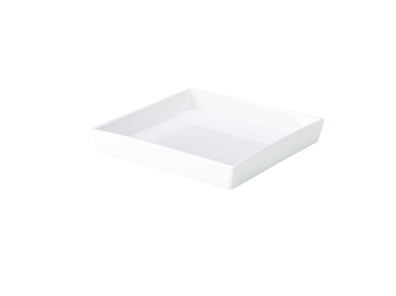 Genware Porcelain Square Dish Holder 17.9cm/7" 6 Pack