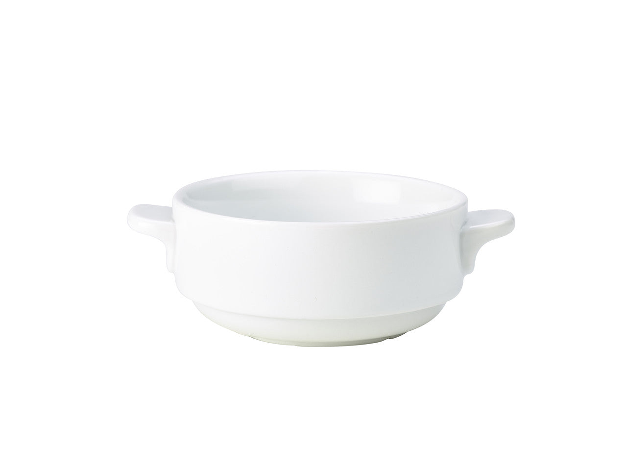 Genware Porcelain Lugged Soup Bowl 25cl/8.75oz 6 Pack