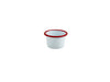 Enamel Ramekin White with Red Rim 7cm Dia 90ml/3.2oz 12 Pack