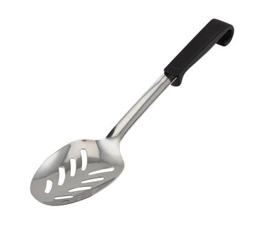 Genware Plastic Handle Spoon Slotted Black