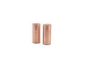 Copper Plated Straight Sided Salt & Pepper Set 7.5cm