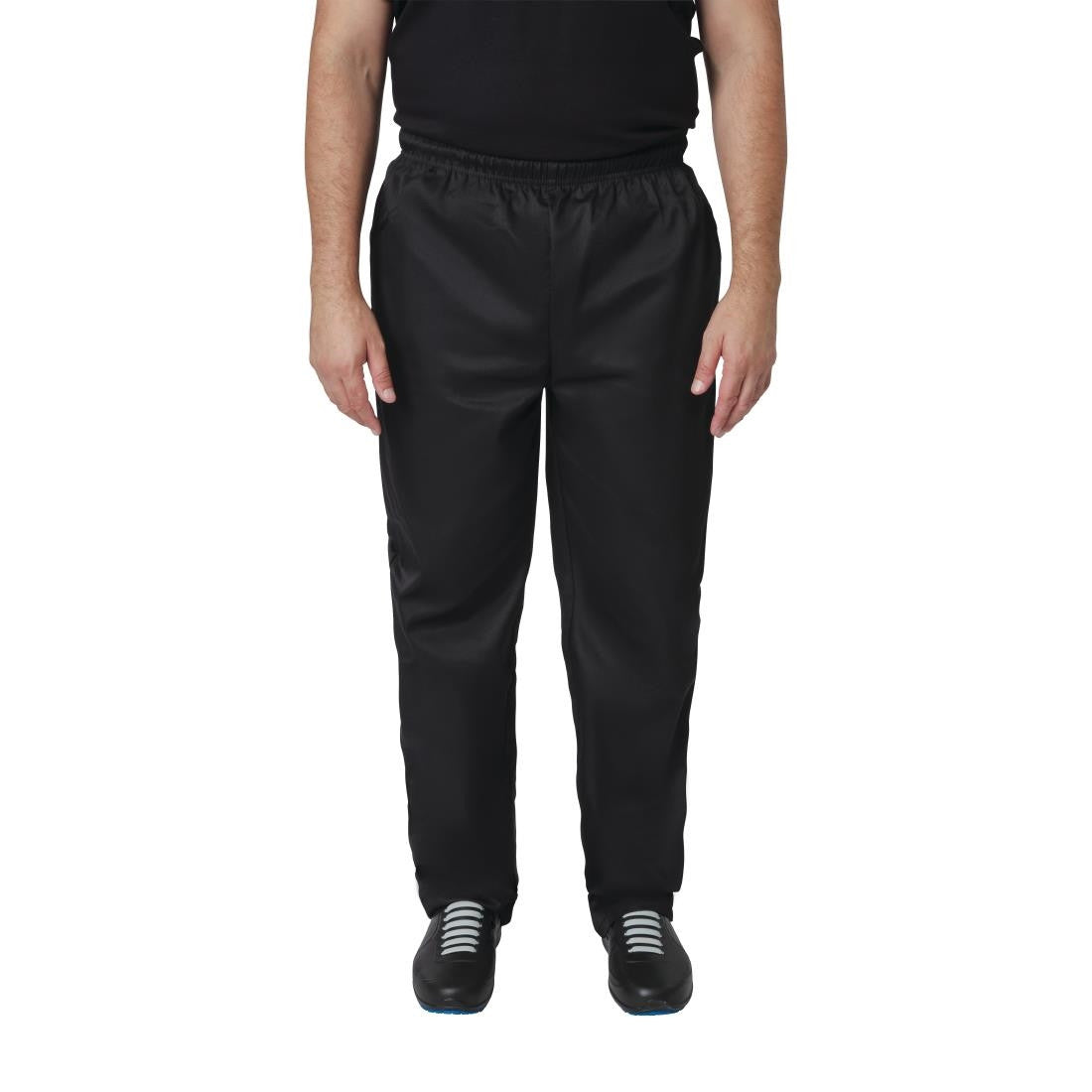Front view of Whites Vegas Chef Trousers Polycotton Black L.