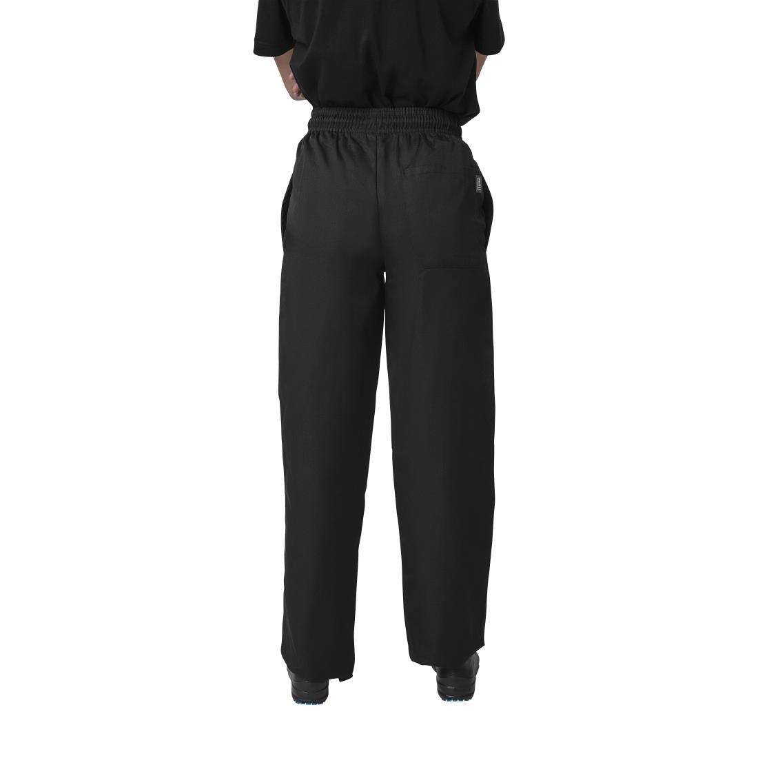 Back view of Whites Vegas Chef Trousers Polycotton Black L.